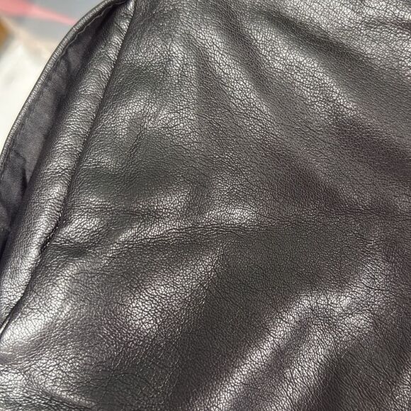 L'Academie Black Leather Dress Pants with Sleek Finish - Size Medium - NWOT - Picture 7 of 7